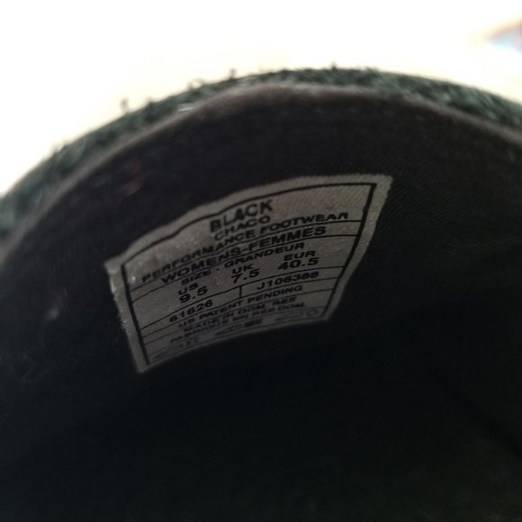 Chaco 9.5 Black Slip on Loafer Shoes HARPER Clogs Wool - Picture 5 of 8